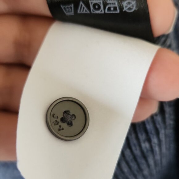 JOHN VARVATOS | Crewneck Sweater Cotton Wool Blend Navy Blue Ribbed Mens Sz XXL - Picture 6 of 8